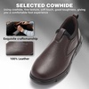 image:imageOrthoComfoot Mens Orthopedic Leather Loafers  Arch Support SlipOn Shoes for Plantar Fasciitis Flat Feet amp Heel Pain Relief Comfortable Casual Work Walking Dress ShoesK2dark Brown