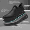 image:imageOrthoComfoot Mens Orthopedic Leather Loafers  Arch Support SlipOn Shoes for Plantar Fasciitis Flat Feet amp Heel Pain Relief Comfortable Casual Work Walking Dress ShoesK1black