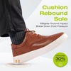 image:imageOrthoComfoot Mens Orthopedic Wide Leather Dress Walking Shoes Comfortable Arch Support Oxfords for Plantar Fasciitis Orthotic Casual Business Work Shoes for Foot and Heel Pain ReliefK2brown
