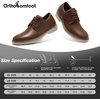 image:imageOrthoComfoot Orthopedic Business Shoes Arch Support Wingtip Oxford Plantar Fasciitis Relief Formal Comfort Oxfords Heel Pain Orthotics Patent Tuxedo SneakersW2brown