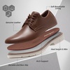image:imageOrthoComfoot Orthopedic Business Shoes Arch Support Wingtip Oxford Plantar Fasciitis Relief Formal Comfort Oxfords Heel Pain Orthotics Patent Tuxedo SneakersW2brown