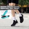 image:imageOrthoComfoot Womens Orthopedic Road Running Shoes Comfortable Arch Support Orthotic Plantar Fasciitis Athletic Sport Sneakers Casual High Arch Flat Feet Walking Shoes for Foot Heel and Pain ReliefW1black