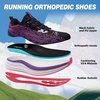 image:imageOrthoComfoot Womens Orthopedic Road Running Shoes Comfortable Arch Support Orthotic Plantar Fasciitis Athletic Sport Sneakers Casual High Arch Flat Feet Walking Shoes for Foot Heel and Pain ReliefW2purple
