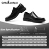image:imageOrthopedic Business Leather Dress Shoes Comfortable Arch Support Plantar Fasciitis Formal Tuxedo Oxford for Mens Casual Classic Modern Wingtip Slip On Loafers for Foot and Heel Pain ReliefW1black