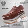 image:imageOrthopedic Business Leather Dress Shoes Comfortable Arch Support Plantar Fasciitis Formal Tuxedo Oxford for Mens Casual Classic Modern Wingtip Slip On Loafers for Foot and Heel Pain ReliefW3brown