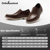 image:imageOrthopedic Business Leather Dress Shoes Comfortable Arch Support Plantar Fasciitis Formal Tuxedo Oxford for Mens Casual Classic Modern Wingtip Slip On Loafers for Foot and Heel Pain ReliefW2dark Brown