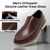 image:imageOrthopedic Business Leather Dress Shoes Comfortable Arch Support Plantar Fasciitis Formal Tuxedo Oxford for Mens Casual Classic Modern Wingtip Slip On Loafers for Foot and Heel Pain ReliefW2dark Brown