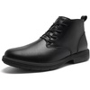 image:imageMens Orthopedic Business Chukka Boots Comfortable Arch Support Plantar Fasciitis Tuxedo Dress Leather Walking Ankle Mid Boot Orthotics Flat Feet Casual Oxford for Foot and Heel Pain ReliefW1black