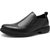 image:imageMens Orthopedic Business Leather Dress Shoes Comfortable Arch Support Plantar Fasciitis Formal Tuxedo Oxford Casual Flat Feet Modern Wingtip Slip On Loafers for Foot and Ankle Pain ReliefW1black1