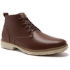 image:imageMens Orthopedic Leather Chukka Boots Comfortable Arch Support Plantar Fasciitis Tuxedo Dress Walking Ankle Mid Derby Boot Orthotics Flat Feet Casual Wingtip Oxford for Foot and Heel Pain ReliefW2dark Brown
