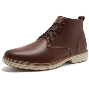 image:imageMens Orthopedic Business Chukka Boots Comfortable Arch Support Plantar Fasciitis Tuxedo Dress Leather Walking Ankle Mid Boot Orthotics Flat Feet Casual Oxford for Foot and Heel Pain ReliefW2dark Brown