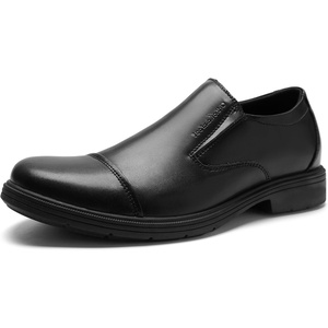 image:imageMens Orthopedic Business Leather Dress Shoes Comfortable Arch Support Plantar Fasciitis Formal Tuxedo Oxford Casual Flat Feet Modern Wingtip Slip On Loafers for Foot and Ankle Pain ReliefW1black