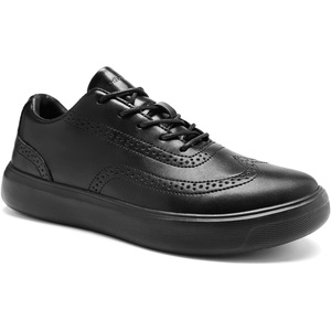 image:imageMens Orthopedic Leather Dress Shoes Wide Toe Box Comfortable Arch Support Plantar Fasciitis Business Formal Oxford Orthotics Flat Feet Casual Walking Shoes for Foot and Heel Pain ReliefK1black