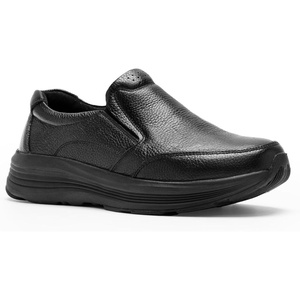 image:imageMens Orthopedic Leather Dress Walking Shoes Comfortable Orthotic Plantar Fasciitis Oxford Shoes with Arch Support Flat Feet Casual Business SlipOn Loafers for Foot and Heel Pain ReliefW1black