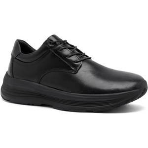 image:imageOrthoComfoot Mens Orthopedic Leather Dress Walking Shoes Comfortable Arch Support Business Work Oxfords for Plantar Fasciitis Orthotic Casual Thick Sole Sneakers for Foot and Heel Pain ReliefW1black