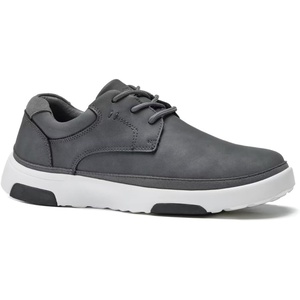 image:imageOrthoComfoot Mens Orthopedic Leather Dress Walking Shoes Comfortable Arch Support Fashion Sneakers for Plantar Fasciitis Orthotic Causal Business Shoes for Heel Foot Pain ReliefW1dark Gray