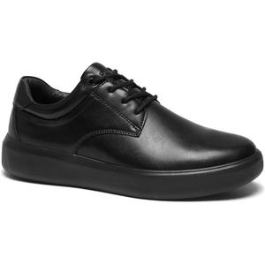 image:imageOrthoComfoot Mens Orthopedic Leather Dress Walking Shoes Comfortable Plantar Fasciitis Sneakers with Arch Support for Orthotic Casual Business Work Shoes for Foot and Heel Pain ReliefW1black