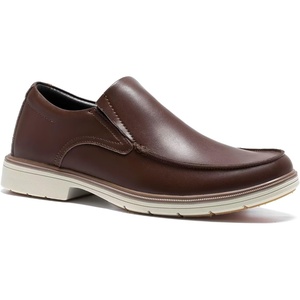 image:imageOrthopedic Business Leather Dress Shoes Comfortable Arch Support Plantar Fasciitis Formal Tuxedo Oxford for Mens Casual Classic Modern Wingtip Slip On Loafers for Foot and Heel Pain ReliefW2dark Brown