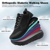 image:imageMens Orthopedic Diabetic Wide Walking Shoes Comfortable Fashion Arch Support Sneakers for Plantar Fasciitis amp Heel Pain Relief Casual Flat Feet Tennis Sports Sneakers for Swollen Feet amp Hammer ToesK1black