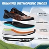 image:imageMens Orthopedic Plantar Fasciitis Sneakers Comfortable High Arch Support Road Running Shoes Orthotics Lightweight Casual Tennis Athletic Walking Shoes Relief Flat Feet Heel amp Foot PainW1black