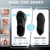 image:imageMens Orthopedic Wide Plantar Fasciitis Shoes Casual Support Trail Running Diabetic Flat Feet Fashion Sneakers Comfrtabel Orthotic Non Slip Walking Hiking Shoes for Foot amp Heel Pain ReliefK1black