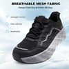 image:imageOrthoComfoot Mens Orthopedic Diabetic Shoes Wide Toe Box Comfortable Casual Arch Support Running Fashion Sneakers Plantar Fasciitis Flat Feet Work Tennis Walking Shoes for Swollen Feet Heel PainKblack