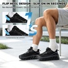 image:imageOrthoComfoot Orthopedic Diabetic Mens Wide Shoes Comfortable Casual Arch Support Running Fashion Sneakers Plantar Fasciitis Wide Toe Box All Day Standing Walking Shoes for Swollen Feet Heel PainK1black