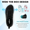 image:imageOrthoComfoot Orthopedic Diabetic Mens Wide Shoes Comfortable Casual Arch Support Running Fashion Sneakers Plantar Fasciitis Wide Toe Box All Day Standing Walking Shoes for Swollen Feet Heel PainK1black