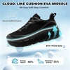 image:imageOrthoComfoot Orthopedic Diabetic Mens Wide Shoes Comfortable Casual Arch Support Running Fashion Sneakers Plantar Fasciitis Wide Toe Box All Day Standing Walking Shoes for Swollen Feet Heel PainK1black