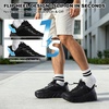image:imageOrthopedic Diabetic Mens Wide Shoes Comfortable Casual Arch Support Running Fashion Sneakers Plantar Fasciitis Wide Toe Box Work Tennis Walking Shoes for Swollen Feet amp Heel Pain ReliefK1black