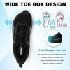 image:imageOrthopedic Diabetic Mens Wide Shoes Comfortable Casual Arch Support Running Fashion Sneakers Plantar Fasciitis Wide Toe Box Work Tennis Walking Shoes for Swollen Feet amp Heel Pain ReliefK1black
