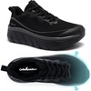 image:imageOrthoComfoot Orthopedic Diabetic Mens Wide Shoes Comfortable Casual Arch Support Running Fashion Sneakers Plantar Fasciitis Wide Toe Box All Day Standing Walking Shoes for Swollen Feet Heel PainK1black
