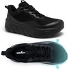 image:imageOrthopedic Diabetic Mens Wide Shoes Comfortable Casual Arch Support Running Fashion Sneakers Plantar Fasciitis Wide Toe Box Work Tennis Walking Shoes for Swollen Feet amp Heel Pain ReliefK1black