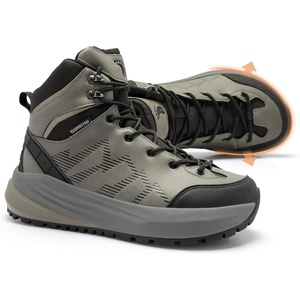 image:imageMens Orthopedic Hiking Boots Comfortable Wide Toe Box Plantar Fasciitis Diabetic Running Trekking Shoes Orthotic Flat Feet Non Slip Mid Ankle Support Boots for Foot amp Heel Pain ReliefK1grey