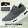 image:imageOrthoComfoot Mens Orthopedic Leather Dress Shoes Comfortable Arch Support Casual Sneakers for Plantar Fasciitis Orthotic Work Walking Shoes for All Day Standing Foot Pain ReliefW1dark Gray