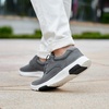image:imageOrthoComfoot Mens Orthopedic Leather Dress Shoes Comfortable Arch Support Casual Sneakers for Plantar Fasciitis Orthotic Work Walking Shoes for All Day Standing Foot Pain ReliefW1dark Gray