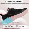 image:imageOrthoComfoot Womens Orthopedic Diabetic Wide Running Shoes Comfortable Casual Arch Support Plantar Fasciitis Fashion Sneakers High Arch Work Tennis Walking Shoes for Foot and Heel Pain ReliefK1black