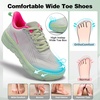 image:imageOrthoComfoot Womens Orthopedic Diabetic Wide Running Shoes Comfortable Casual Arch Support Plantar Fasciitis Fashion Sneakers High Arch Work Tennis Walking Shoes for Foot and Heel Pain ReliefK2grey Green