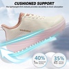 image:imageOrthoComfoot Womens Orthopedic Trail Running Sneakers Wide Toe Box Arch Support Plantar Fasciitis Diabetic Sports Shoes Comfortable Flat Feet Hiking Walking Athletic Sneakers for Foot amp Heel PainK2pink White