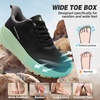 image:imageOrthoComfoot Womens Orthopedic Trail Running Sneakers Wide Toe Box Arch Support Plantar Fasciitis Diabetic Sports Shoes Comfortable Flat Feet Hiking Walking Athletic Sneakers for Foot amp Heel PainK1black