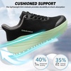 image:imageOrthoComfoot Womens Orthopedic Trail Running Sneakers Wide Toe Box Arch Support Plantar Fasciitis Diabetic Sports Shoes Comfortable Flat Feet Hiking Walking Athletic Sneakers for Foot amp Heel PainK1black