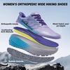 image:imageOrthoComfoot Womens Wide Orthopedic Plantar Fasciitis Shoes Comfortable Diabetic Arch Support Orthotic Flat Feet Trail Running Sneakers Casual Non Slip Hiking Sports Walking Shoes for Foot amp Heel Pain ReliefK2purple