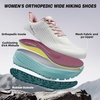 image:imageWomens Orthopedic Wide Plantar Fasciitis Shoes Comfortable Arch Support Diabetic Orthotic Flat Feet Trail Running Athletic Hiking Sneakers Casual Sports Trekking Walking Shoes for Foot Heel PainK1pink White