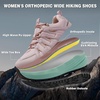 image:imageWomens Orthopedic Wide Plantar Fasciitis Trail Shoes Casual Arch Support Diabetic Neuropathy Sneakers Comfortable High Instep Non Slip Walking Hiking Trekking Shoes for Foot Heel Pain ReliefK2pink Purple