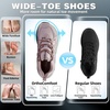 image:imageWomens Orthopedic Wide Plantar Fasciitis Trail Shoes Casual Arch Support Diabetic Neuropathy Sneakers Comfortable High Instep Non Slip Walking Hiking Trekking Shoes for Foot Heel Pain ReliefK2pink Purple
