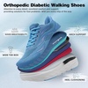 image:imageWomens Orthopedic Wide Toe Box Running Shoes Comfort Diabetic Arch Support Plantar Fasciitis Orthotic Sport Tennis Sneakers Supportive Hammer Toes Casual Walking Shoes for Foot Heel amp Pain ReliefK3light Blue