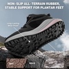 image:imageWomens Waterproof Wide Toe Box Orthopedic Ankle Boots Arch Support Plantar Fasciitis Hiking Trekking Boots Non Slip Comfortable Outdoor Camping Boots for High Instep Hammer Toes and Swollen FeetK1black