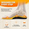 image:imageWork Boot Orthotic Insoles for Standing All Day 240 lbs Heavy Duty High Arch Support Shoe Inserts for Men Women Dual Gel Cushioning for Plantar Fasciitis Size 65 Men85 WomenW1red