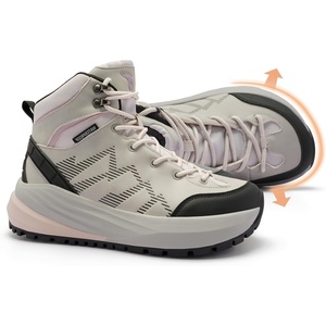 image:imageOrthoComfoot Womens Orthopedic Hiking Boots Wide Toe Box Walking Shoes for Plantar Fasciitis and Diabetic Feet Orthotic Arch Support SlipResistant MidAnkle Boots for Flat Feet Swelling amp Foot PainK1light Grey