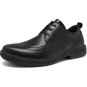 image:imageOrthopedic Business Leather Dress Shoes  Arch Support Formal Wingtip Oxford Patent Shoe for Men Plantar Fasciitis Cap Toe Comfortable Lace Up Oxfords for Tuxedo for Foot Pain ReliefW1black1